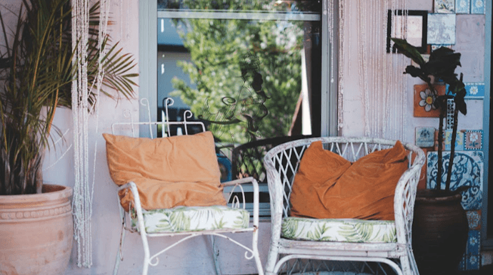 Ideas para exterior con pintura tizada