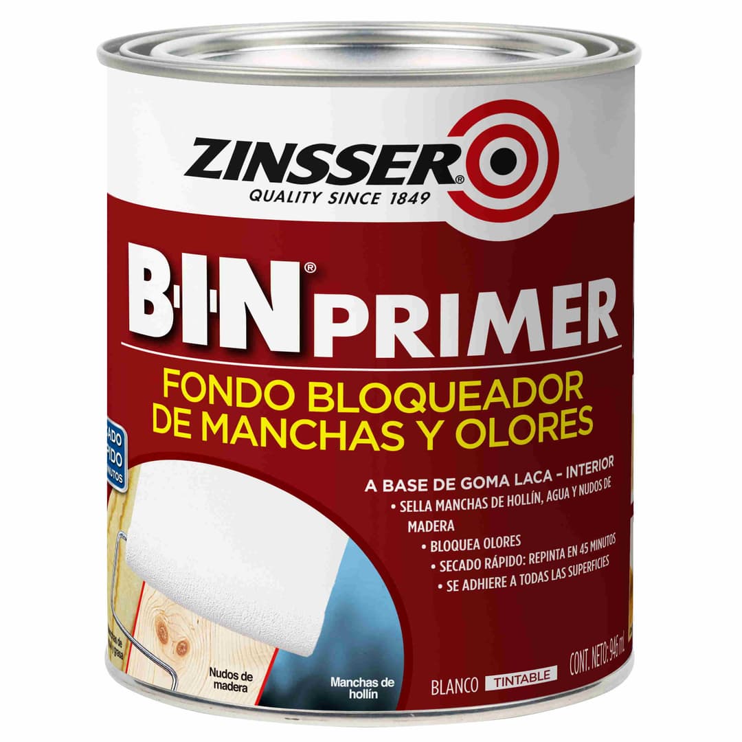 Zinsser B-I-N Primer - Fondo Bloqueador de Manchas y Olores