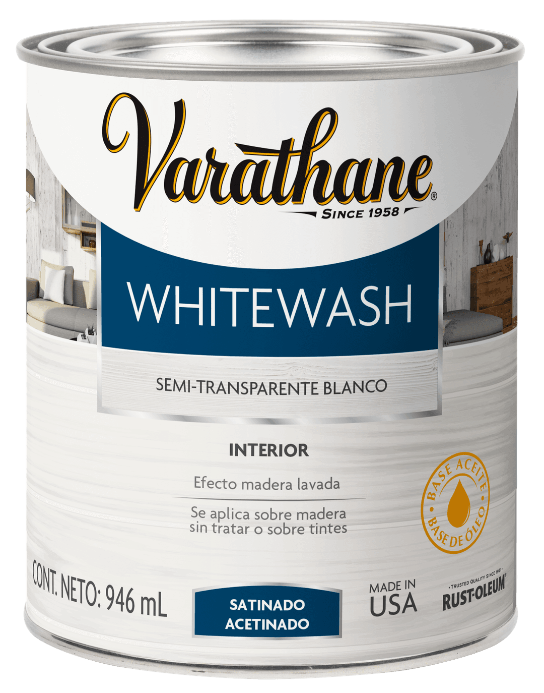 Acentuador para Madera - Whitewash - Efecto Blanco Patinado