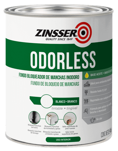 Zinsser Odorless - Pintura Imprimante - bloqueador de manchas