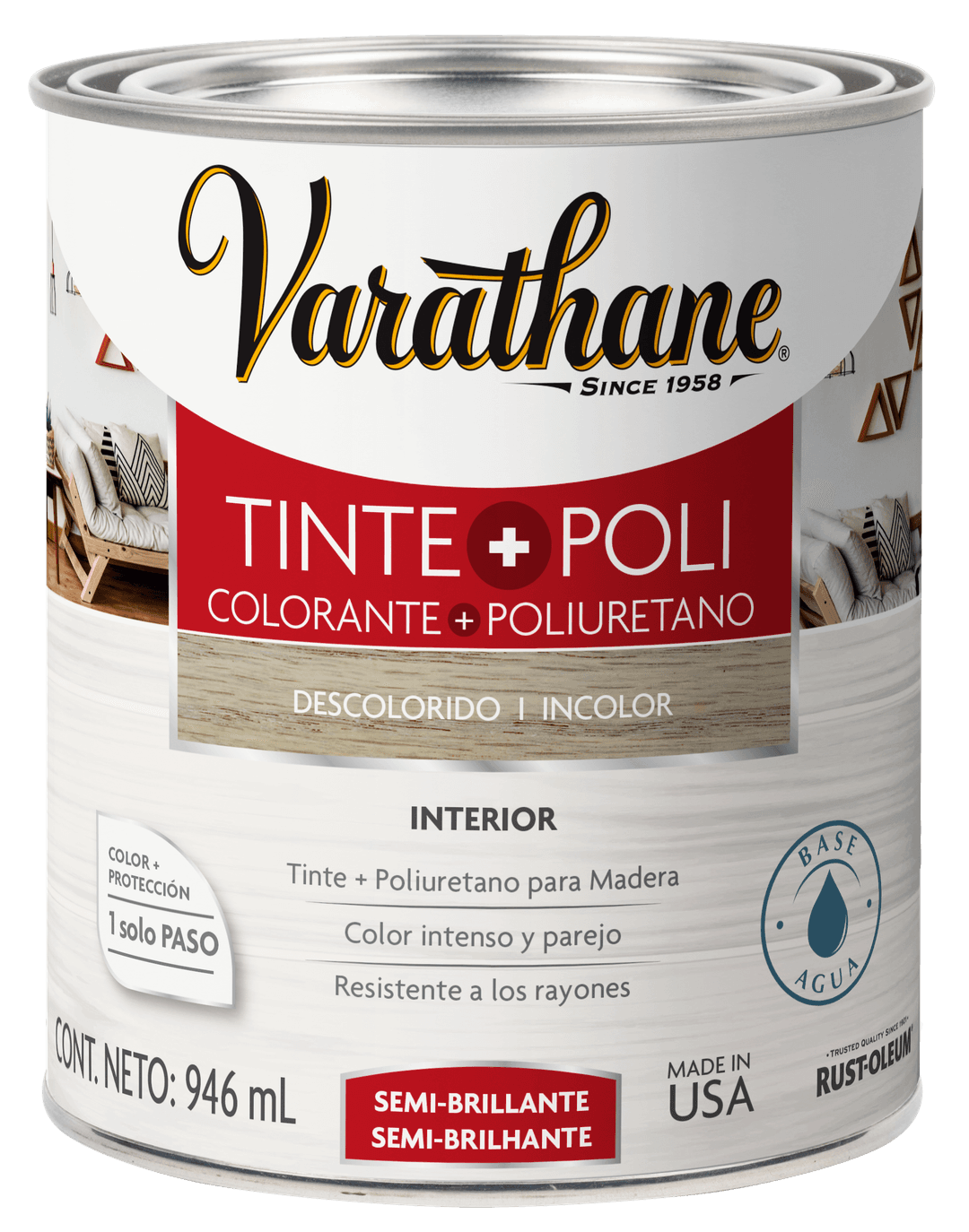 Tinte + poliuretano Interior