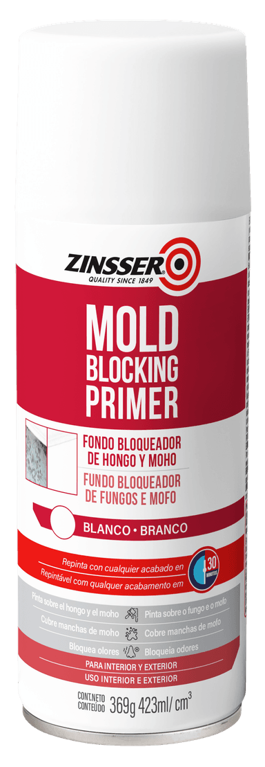 Zinsser Mold Blocking Primer - Fundo Eliminador de Fungos e Mofo em Aerossol